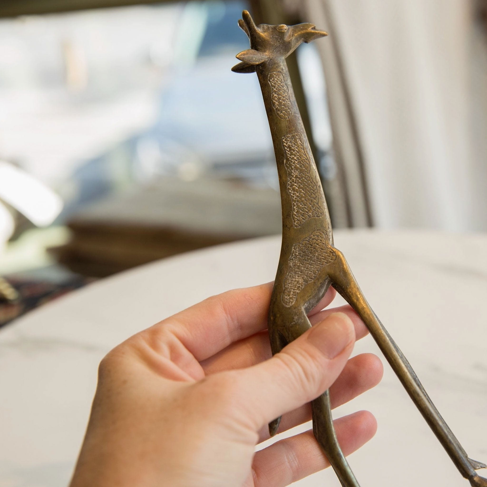 Vintage Bronze Giraffe, Mali