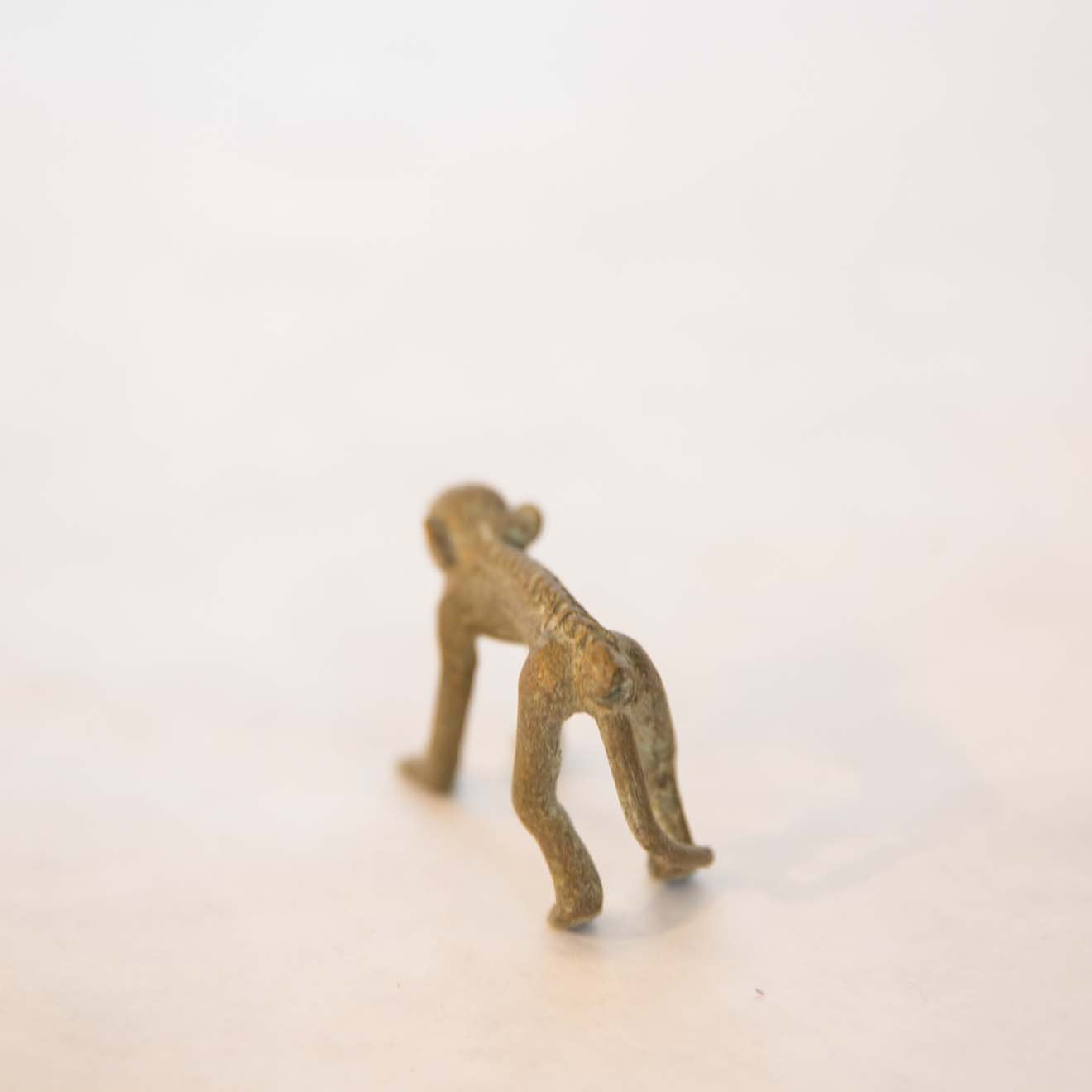Vintage Oxidized Bronze Monkey