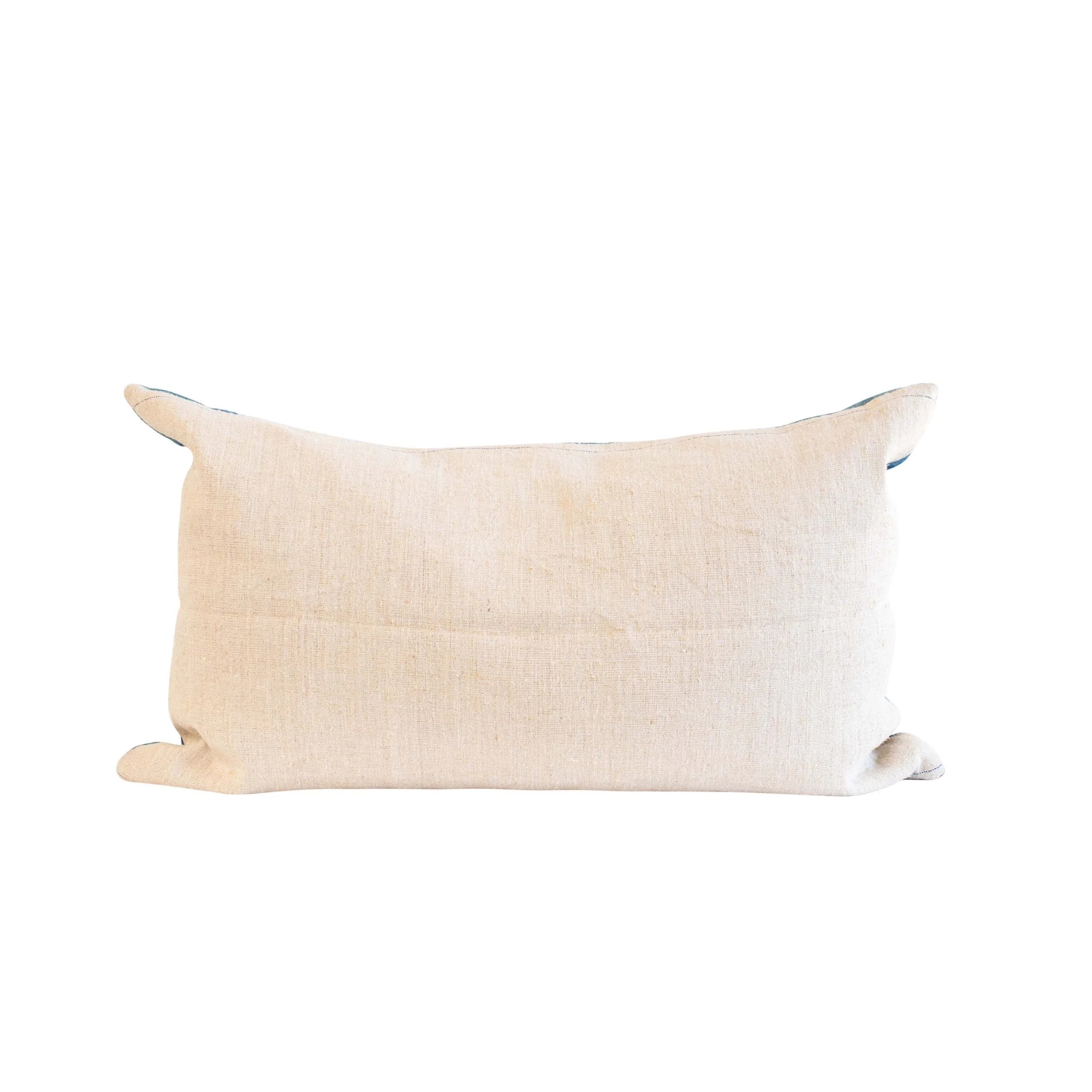 Vintage Hemp Pillow with Natural Indigo Dye