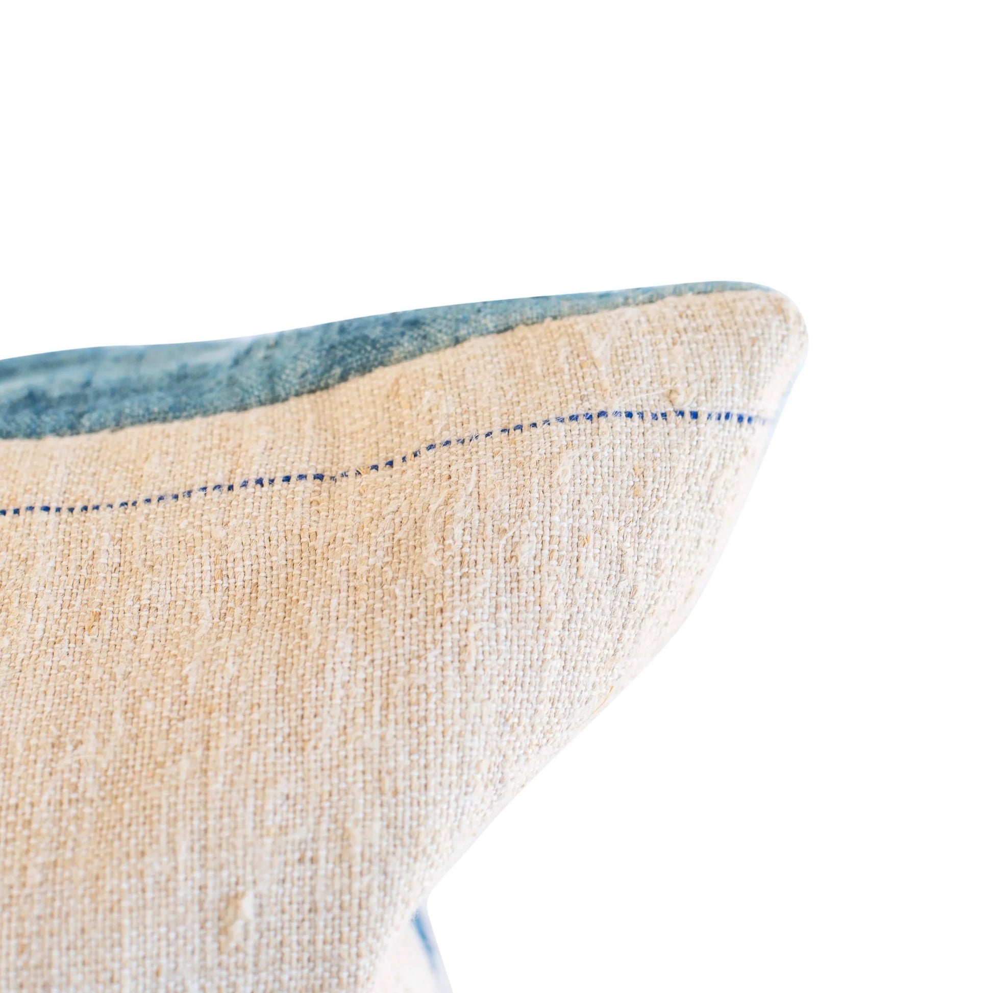 Vintage Hemp Pillow with Natural Indigo Dye