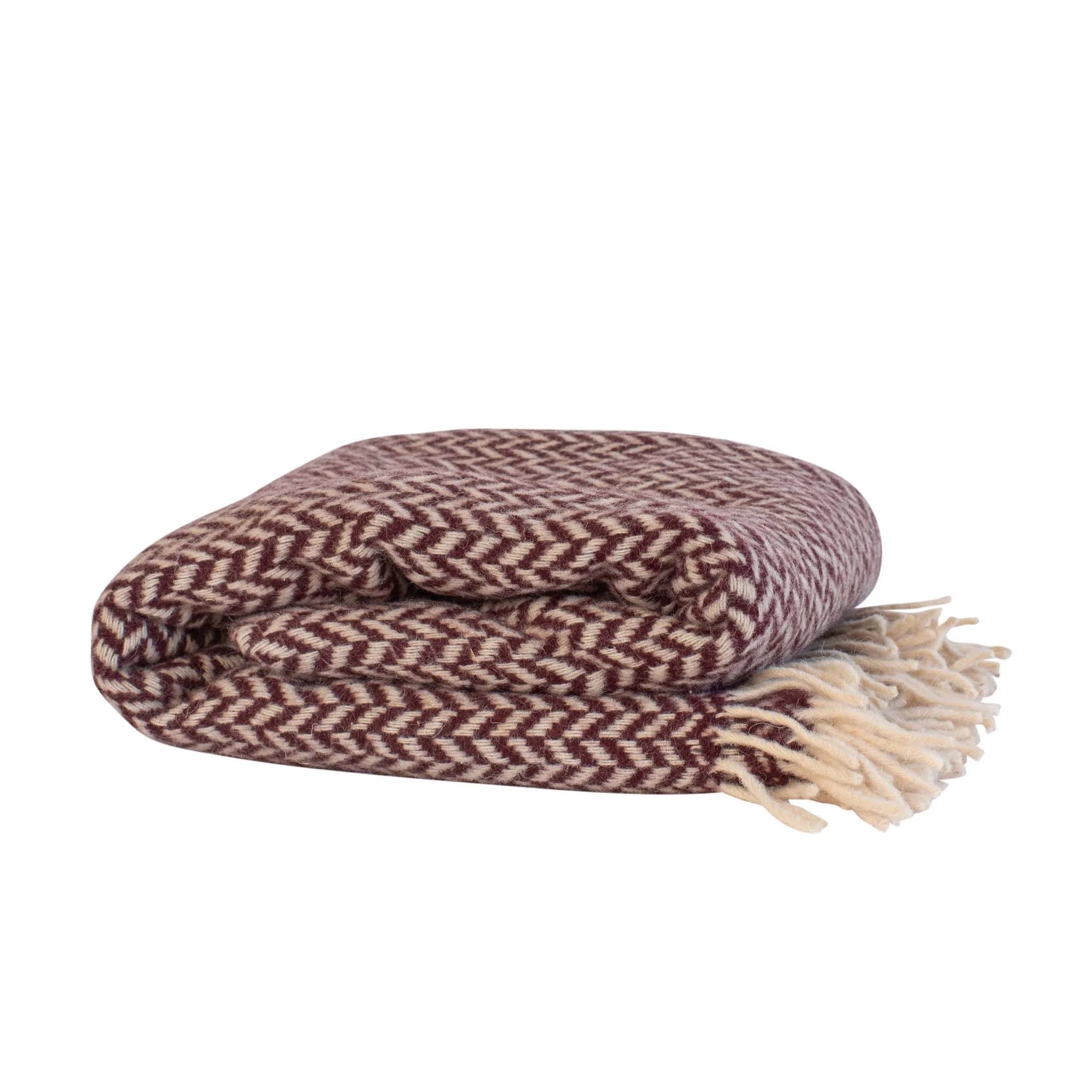 Handwoven Wool Chevron Throw, Turkey