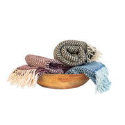 Handwoven Wool Chevron Throw, Turkey