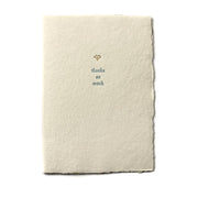 Handmade Paper Letterpress Thanks So Much Card