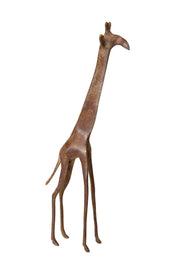 Vintage African Bronze Giraffe 12" and Newborn Babe