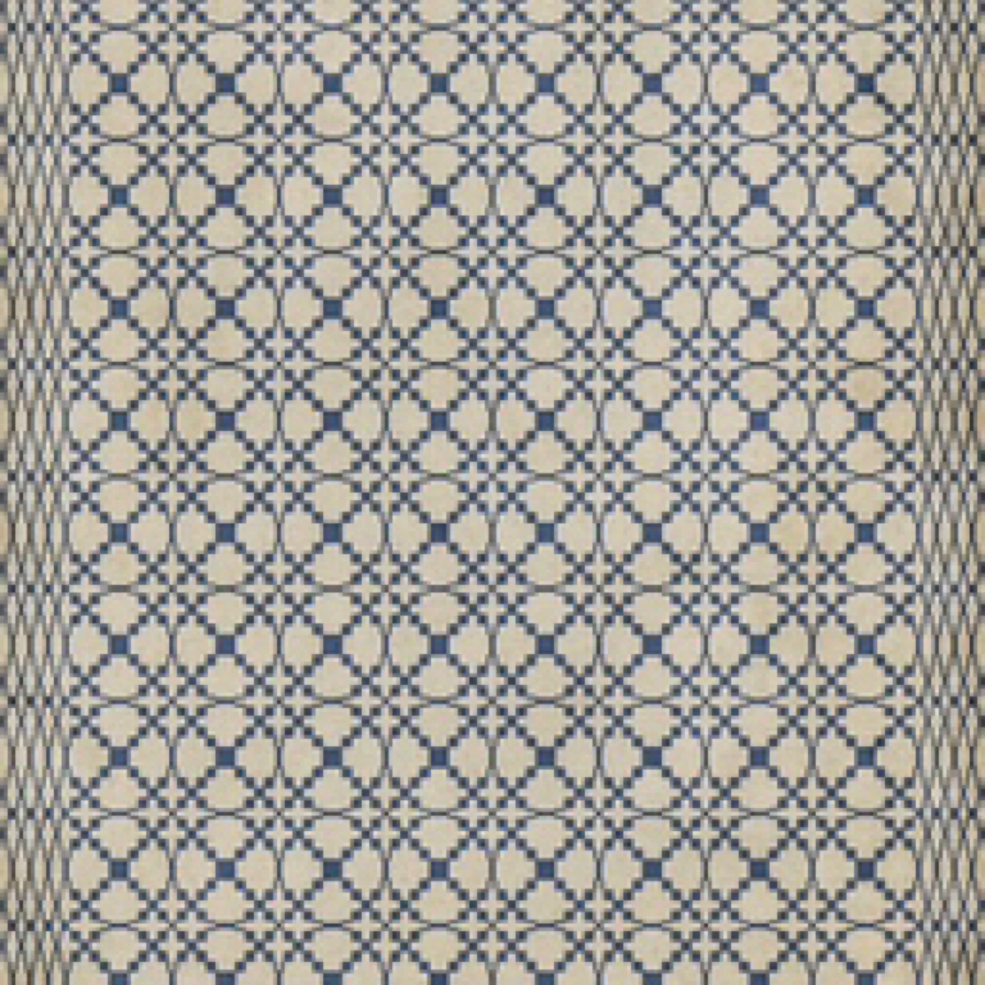 Vintage Vinyl, 20 x 30” Williamsburg Woven Blue