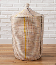 Senegalese Lidded Hamper Baskets: Large