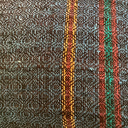 Romanian & Hungarian Handwoven Wool Pillow with Cotton & Velvet