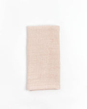 Stone Washed Linen Hemmed Dinner Napkin: Blush