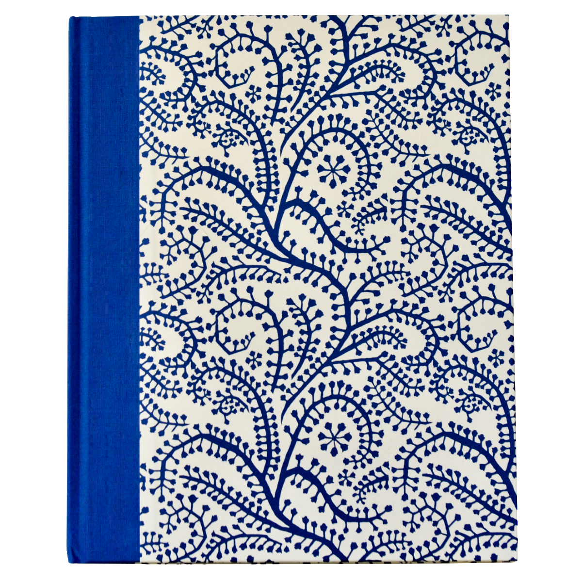 Very Large Hardback Notebook Seaweed Paisley Prussian Blue