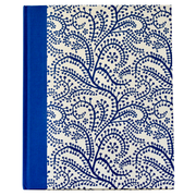 Very Large Hardback Notebook Seaweed Paisley Prussian Blue