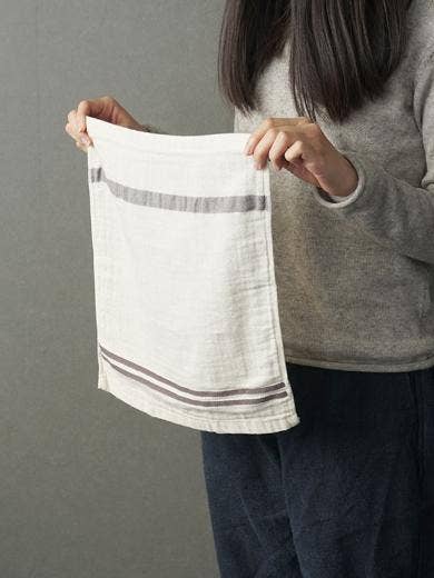 Japan AXCIS Natural linen handtowel: Grey