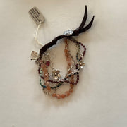 Stefani Blain Bracelet ~ Layered Stones with Flower Chain