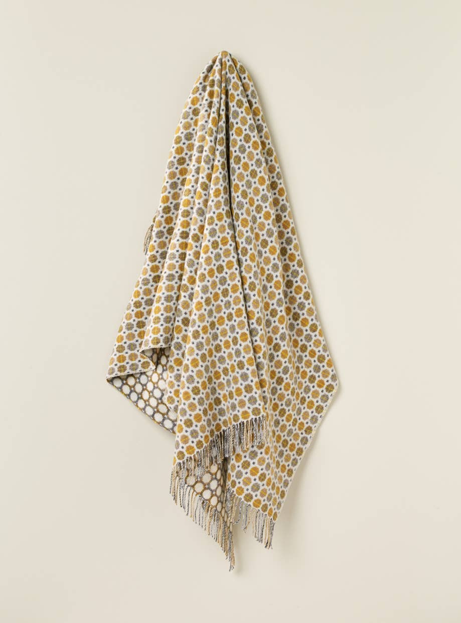 Merino Throw Blanket, Milan Range, Sky Blue, UK