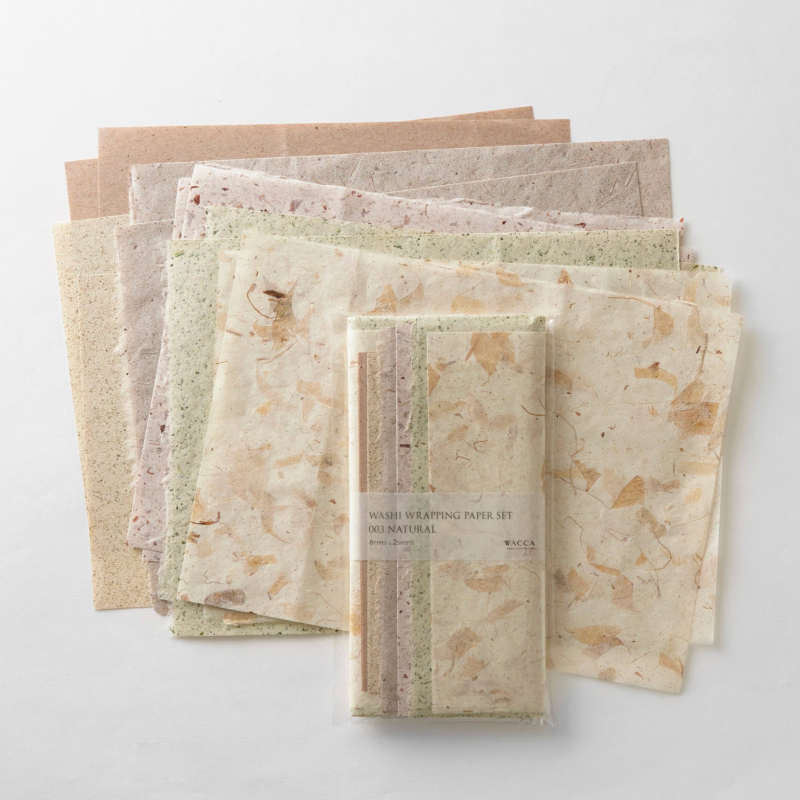 Wacca WASHI WRAPPING PAPER SET 003 NATURAL