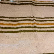 Modern Momo Blanket, Thin Stripe, Olive & Mustard, Guatemala