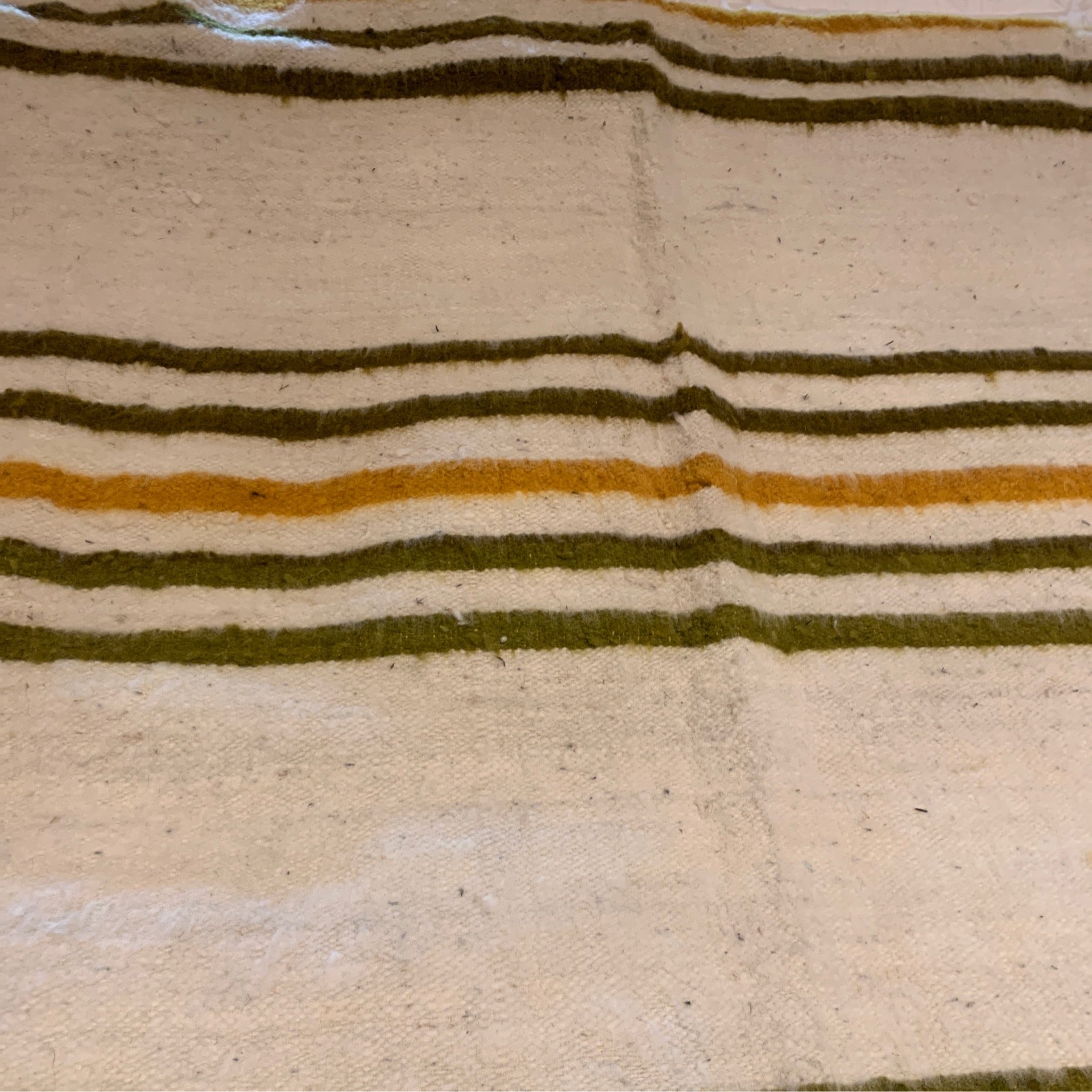 Modern Momo Blanket, Thin Stripe, Olive & Mustard, Guatemala