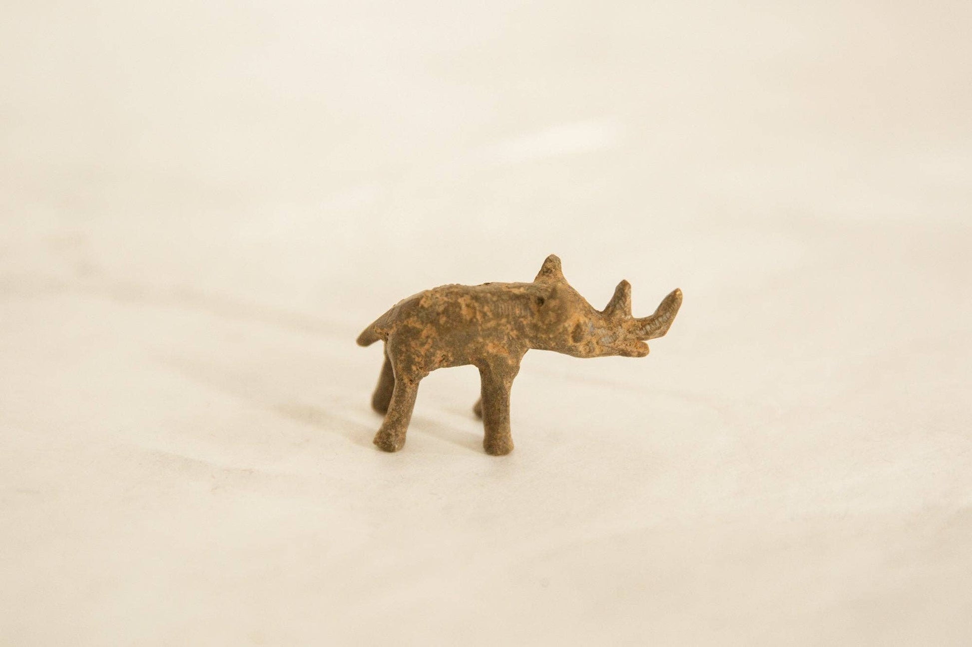 Vintage African Bronze Rhinoceros