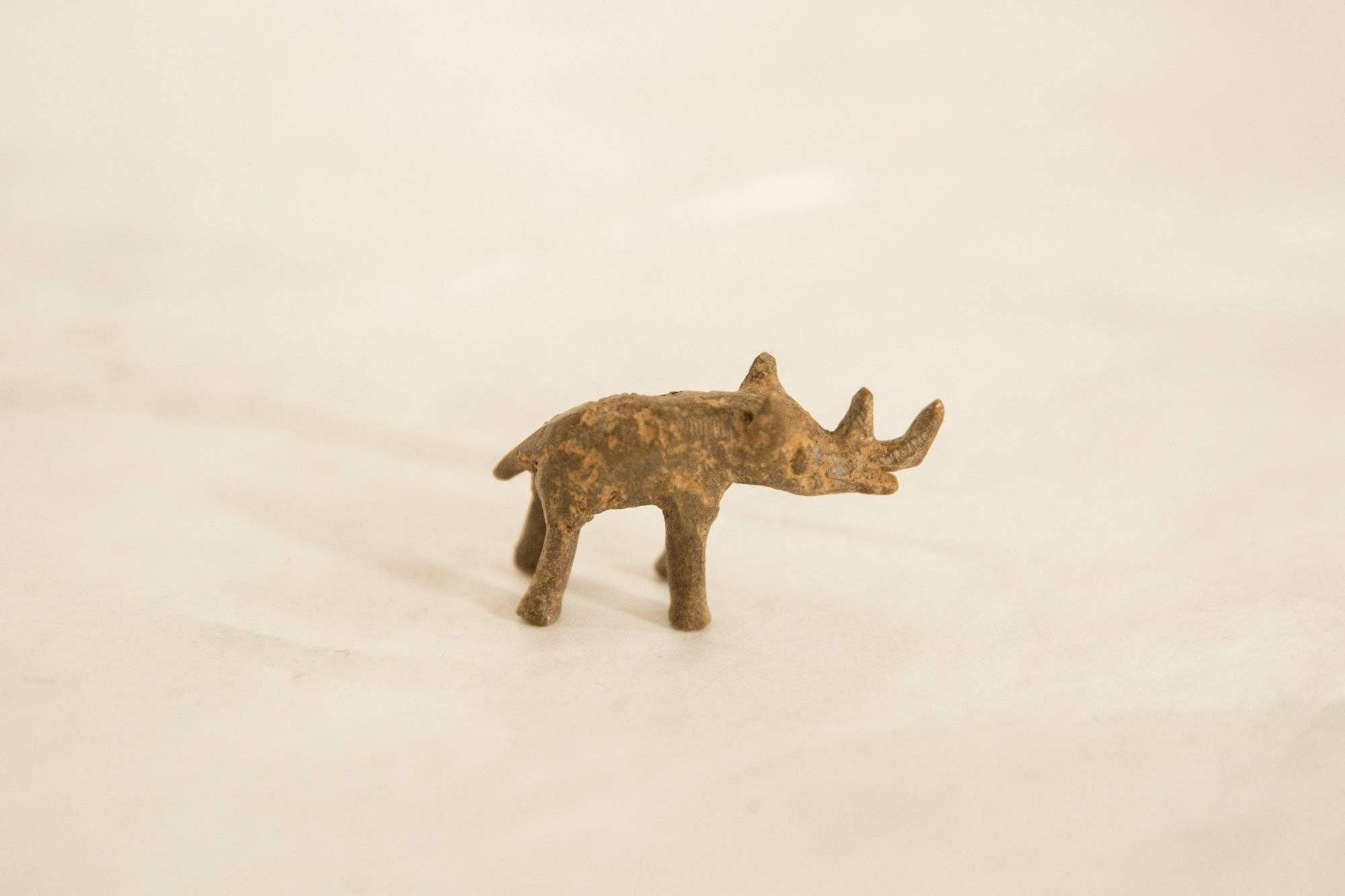 Vintage African Bronze Rhinoceros