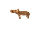 Vintage African Mini Bronze Hippo with Dusty Patina