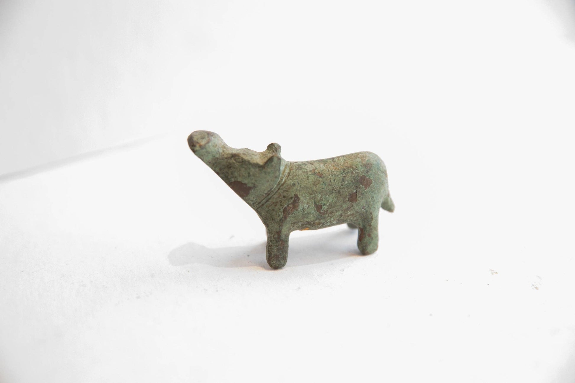 Vintage African Oxidized Hippo Figurine
