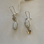Stefani Blain Earrings ~ Yin Yang Flower Moonstone