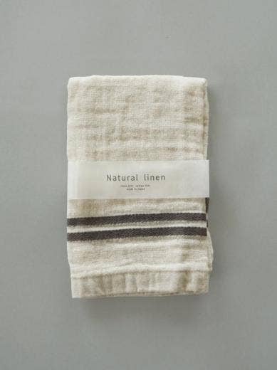 Japan AXCIS Natural linen handtowel: Grey