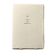 Handmade Paper Letterpress Time For Celebration Small Salutations Card