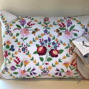 Hungarian Hemp Pastel Floral Embroidery