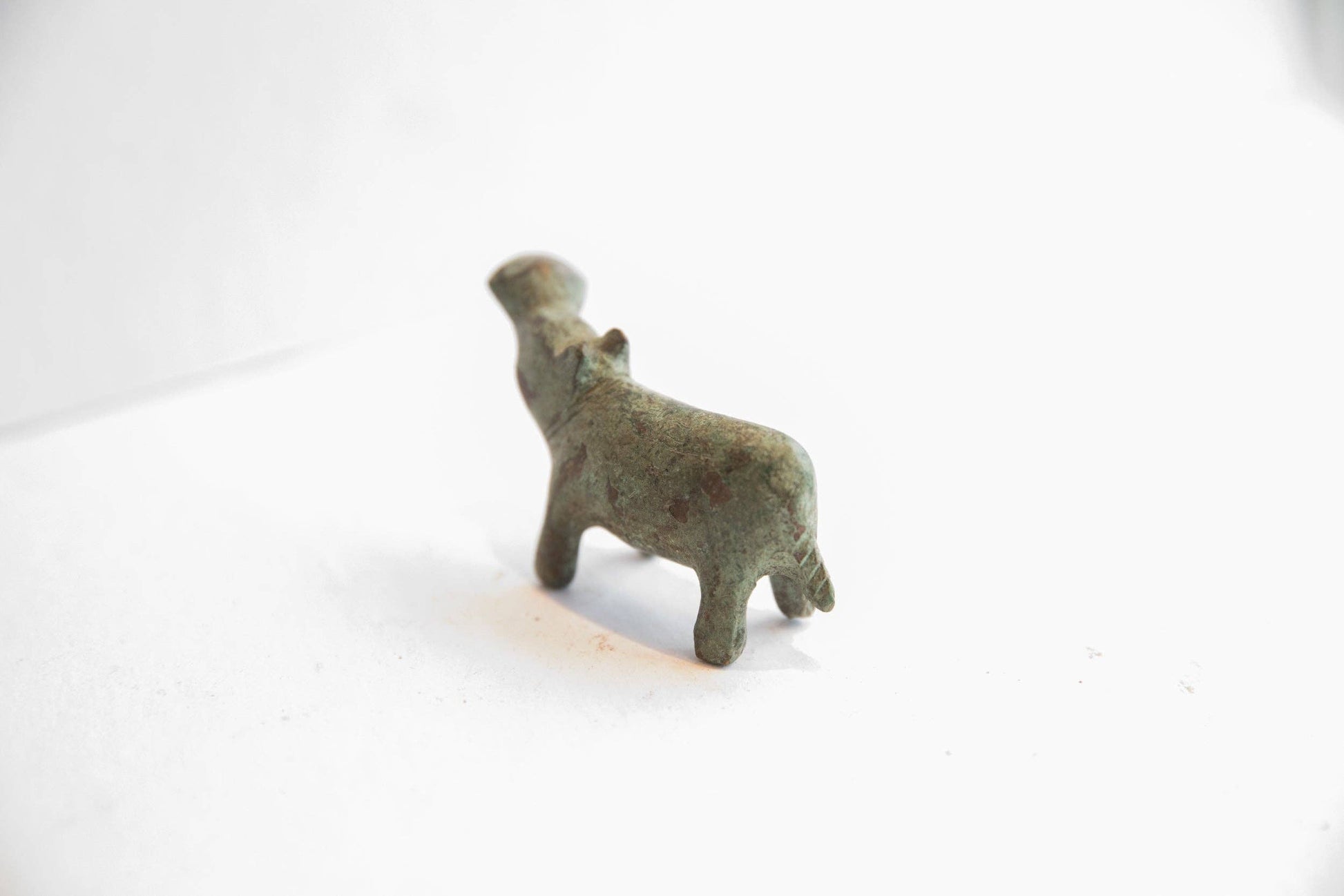 Vintage African Oxidized Hippo Figurine