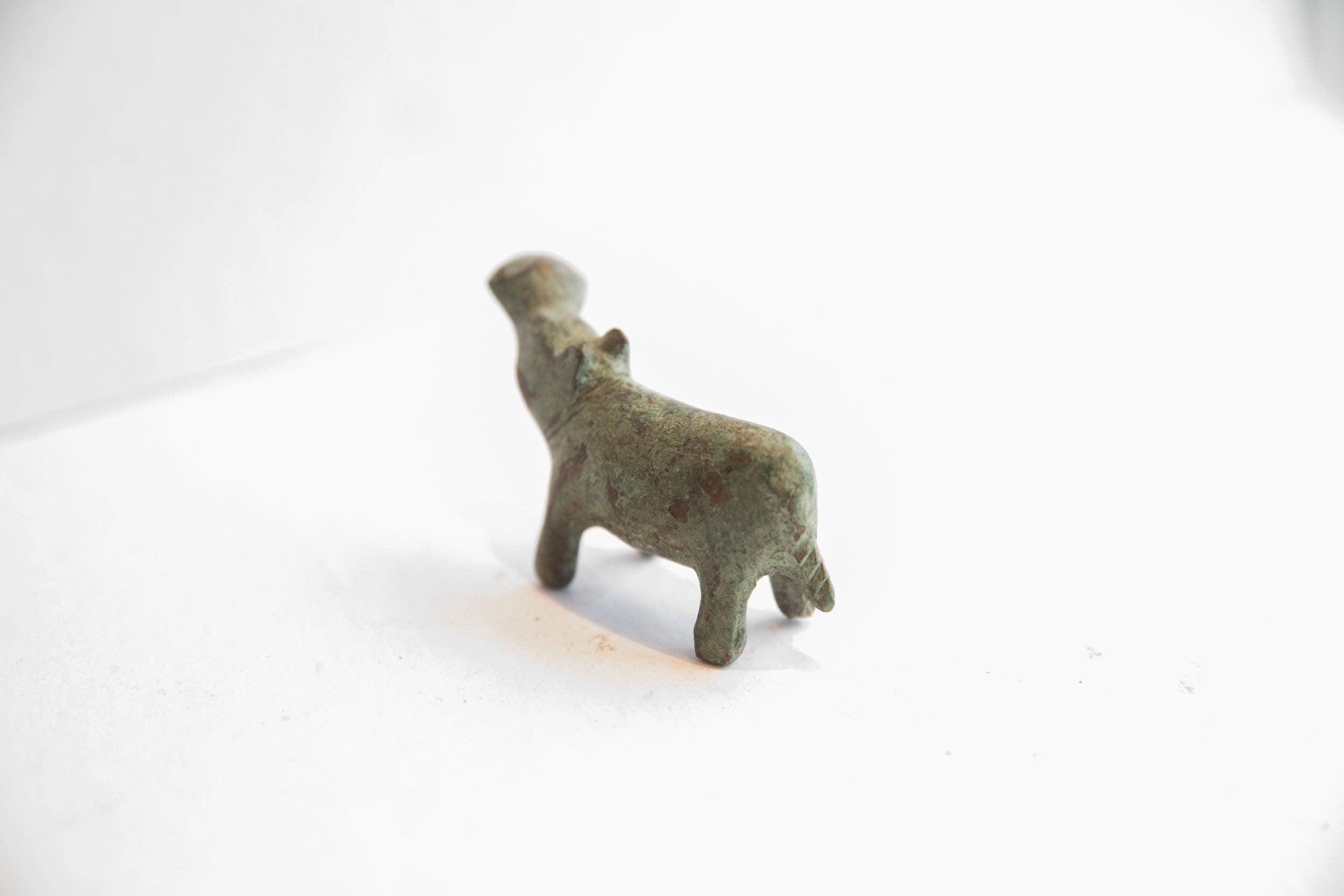 Vintage African Oxidized Hippo Figurine