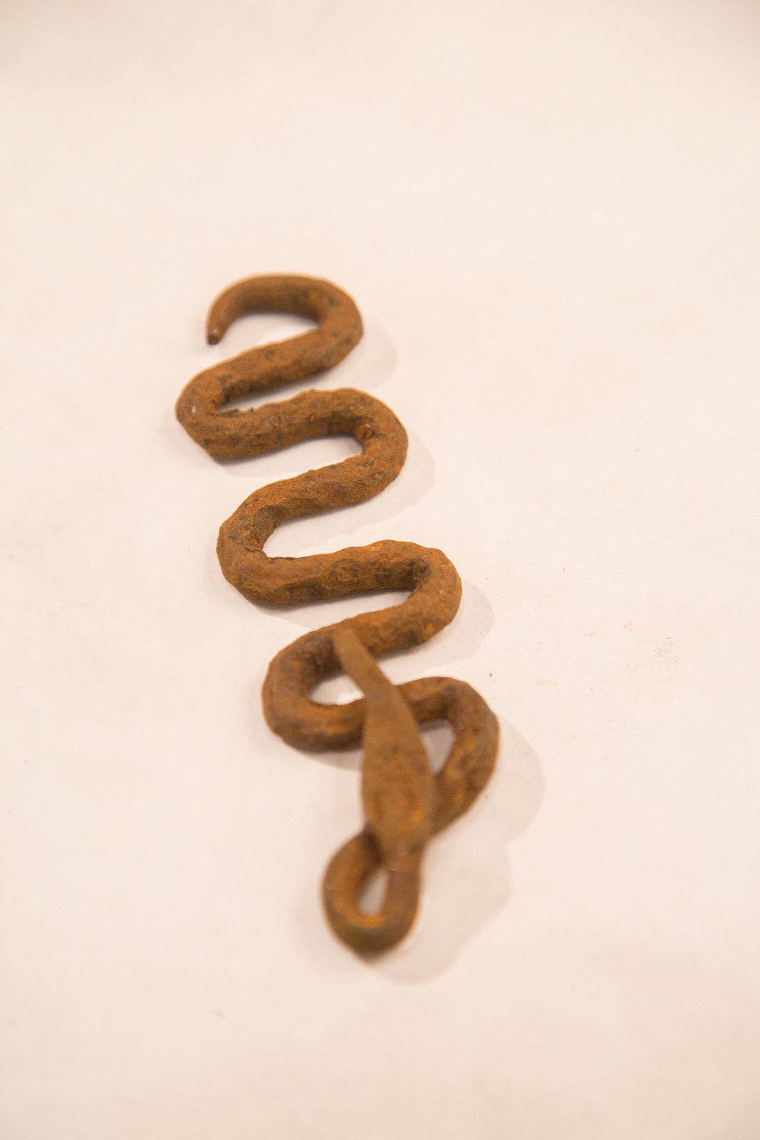 Vintage Twisty Iron Snake With Head Back