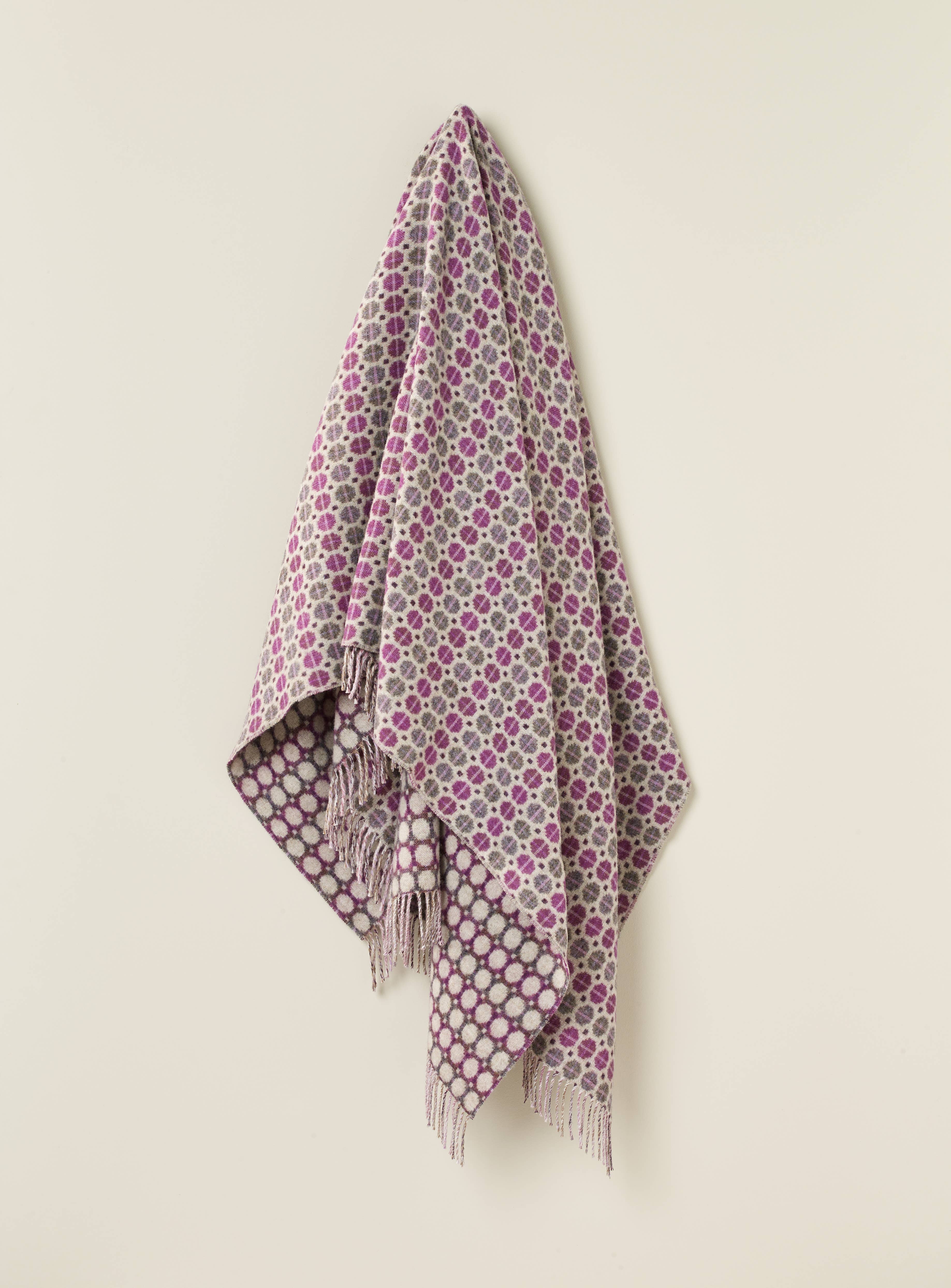 Merino Throw Blanket, Milan Range, Sky Blue, UK