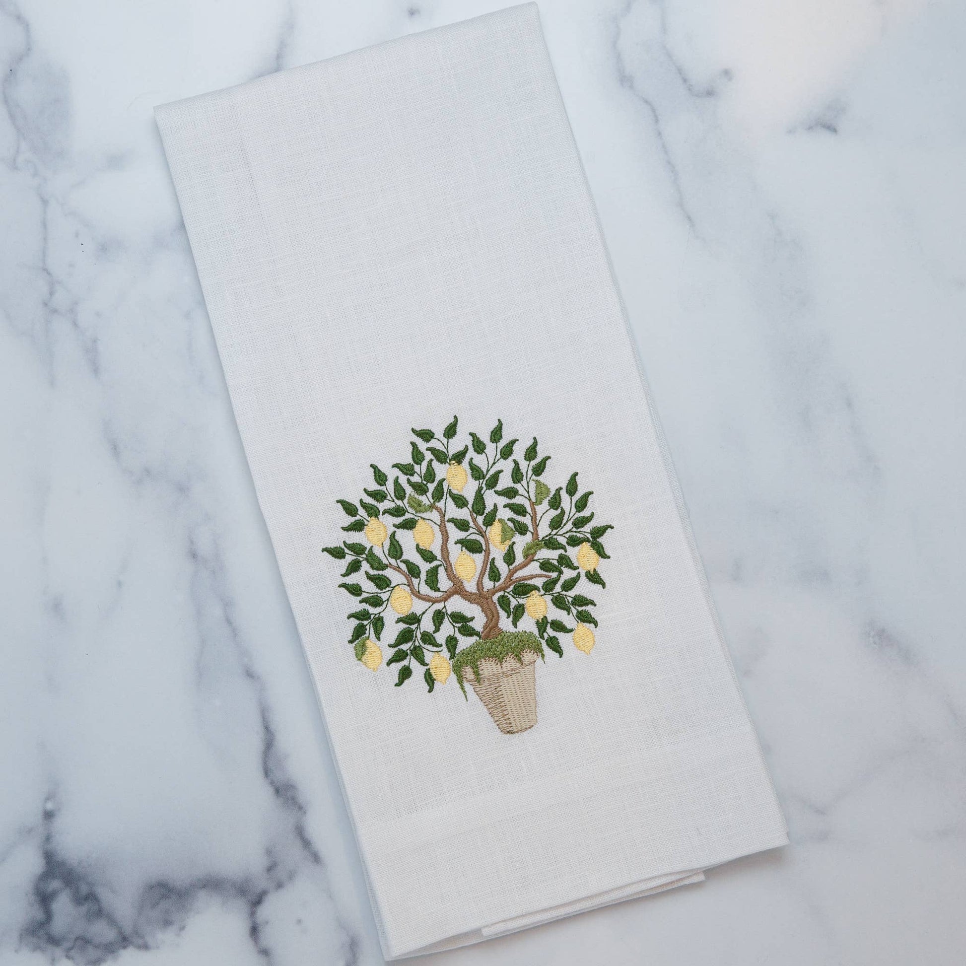 Lemon Tree Linen Towel