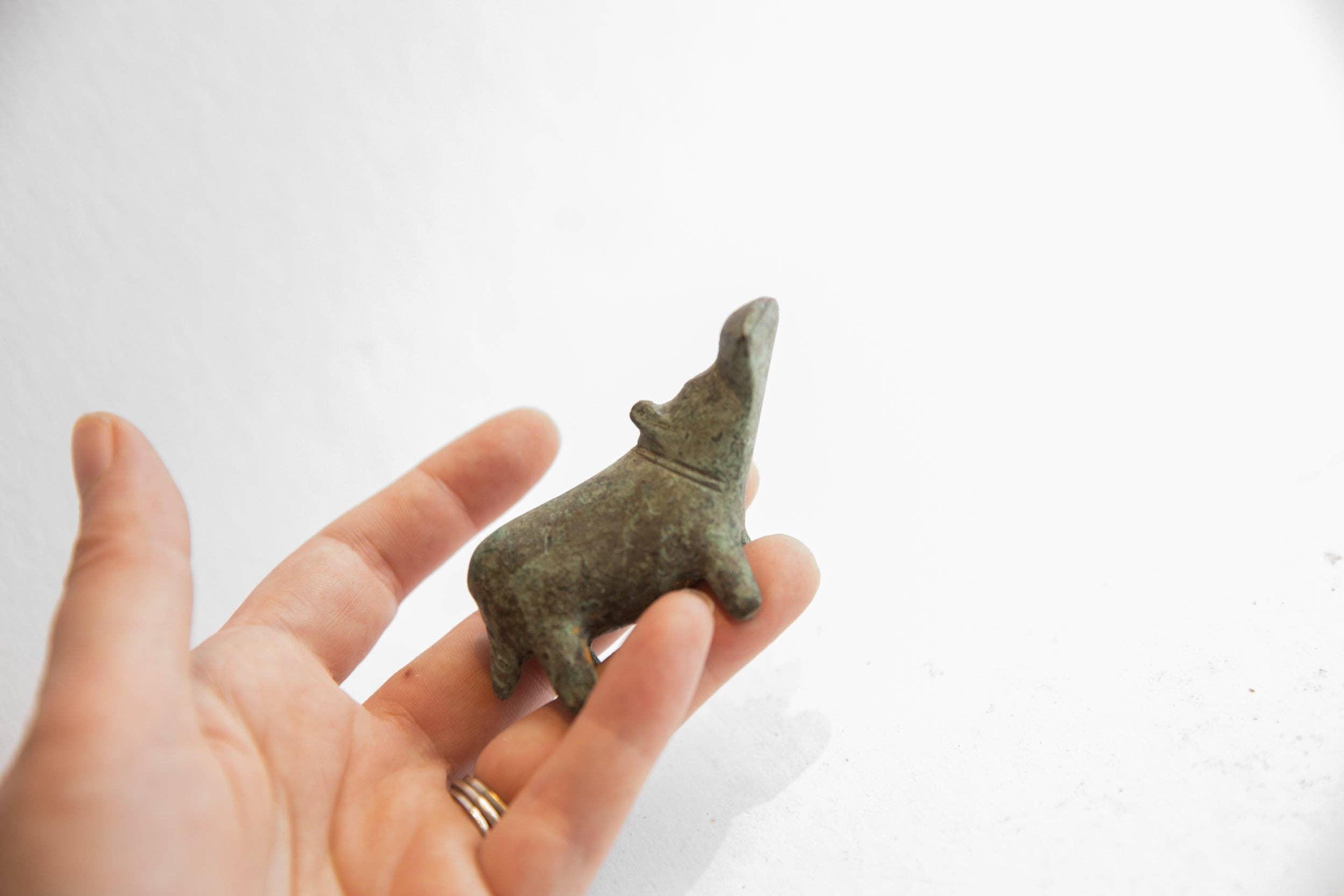 Vintage African Oxidized Hippo Figurine