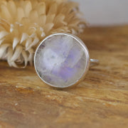 Stefani Ring - Moonstone Large Round Size 8