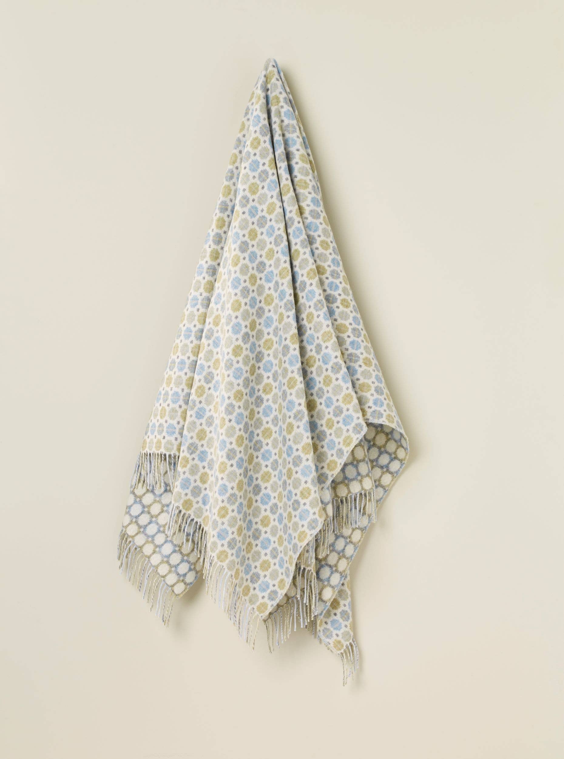 Merino Throw Blanket, Milan Range, Sky Blue, UK