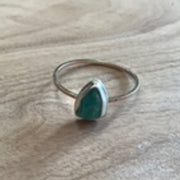 Stefani Blain Ring ~ Green Kyanite, Sterling & Gold fill wire
