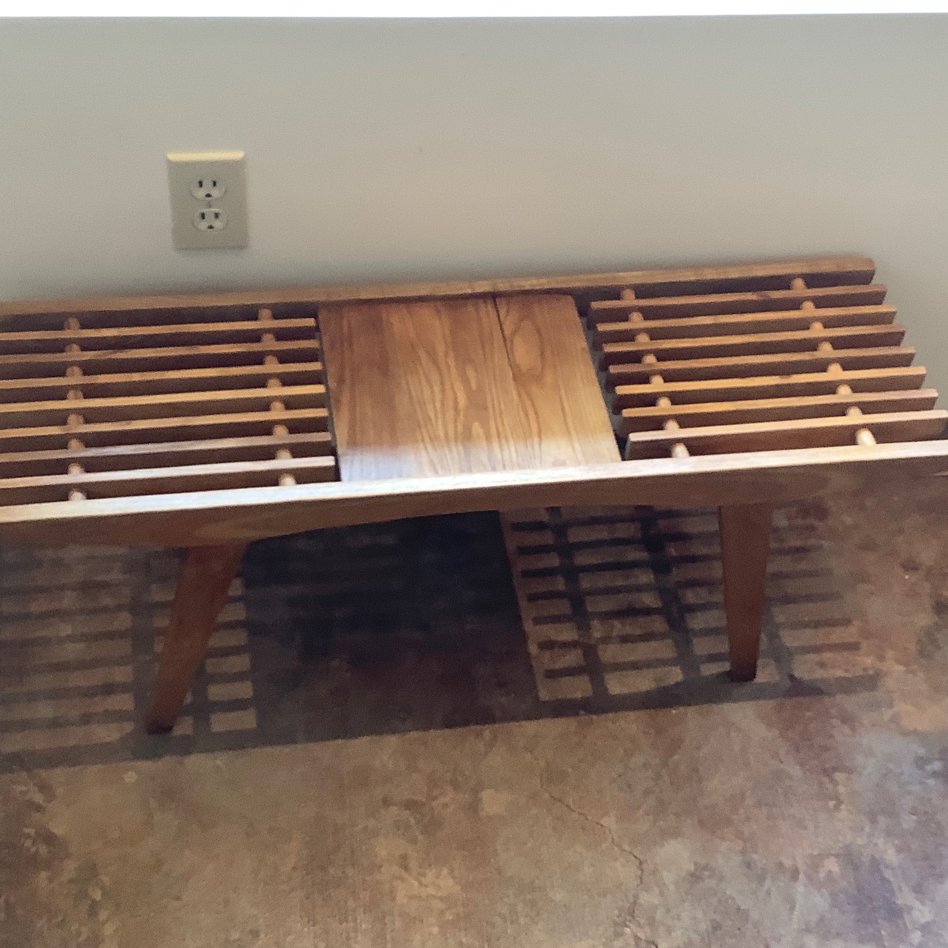 Mid Century Slat Bench\Table