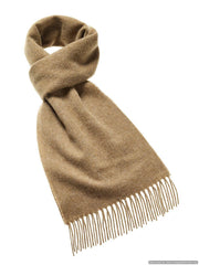 Merino Lambswool Scarf, Camel Brown, UK