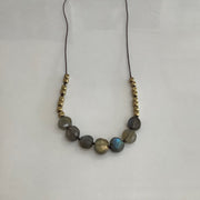 Stefani Blain Necklace ~ Labradorite & Brass