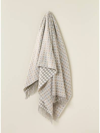 Merino Throw Blanket, Milan Range, Sky Blue, UK