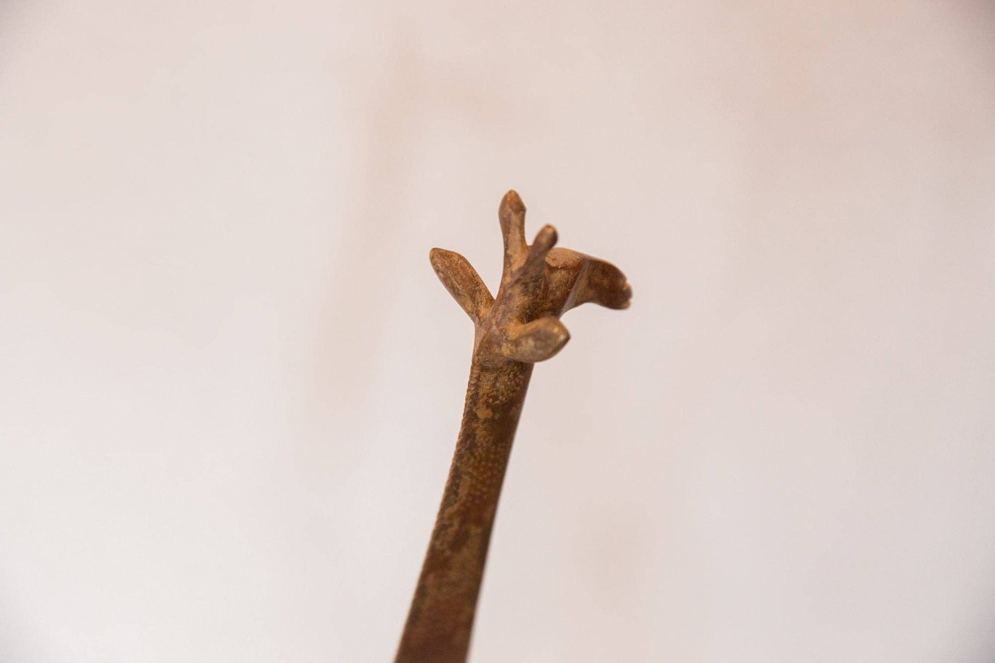 Vintage African Bronze Giraffe 12" and Newborn Babe